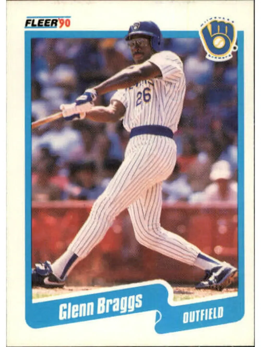 1990 Glenn Braggs Fleer Baseball Card #317